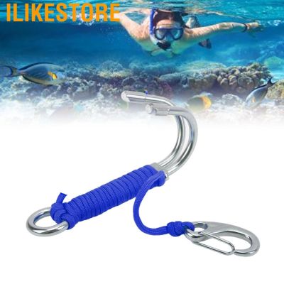Ilikestore Drift Double Hook Diving Anti Rust Powerful Corrosion Wear Resistant Heavy Duty with Line for Cave Dive