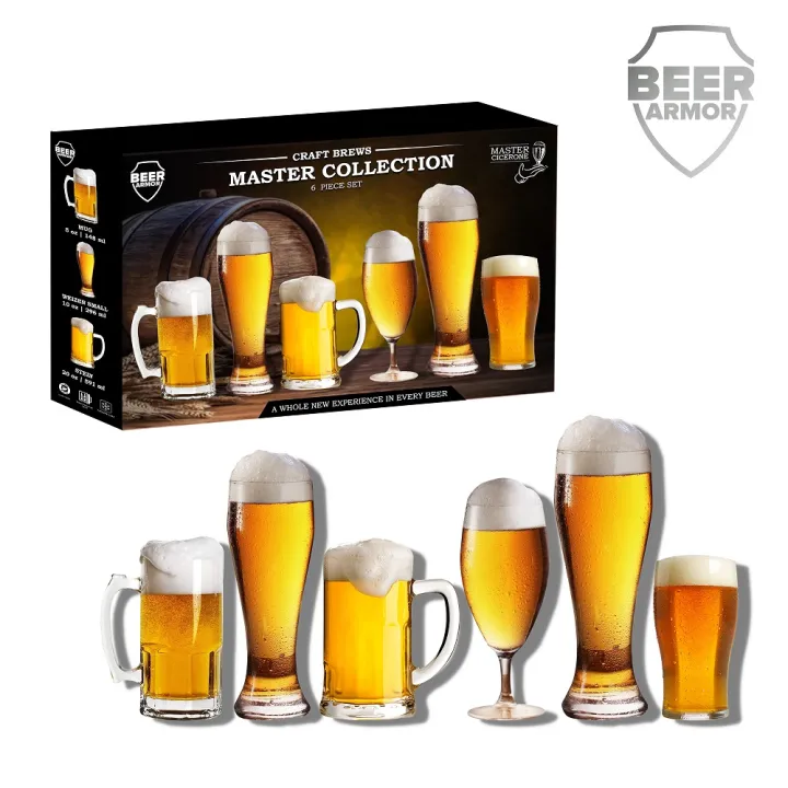 craft brew beer tasting glasses set of 6