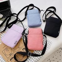 WRAPPE สำหรับผู้หญิง สีทึบทึบ กระเป๋ามีซิป ผ้าใบแคนวาส กระเป๋า Crossbody กระเป๋าสะพายไหล่แบบสั้น กระเป๋าถือแบบถือ กระเป๋าใส่โทรศัพท์