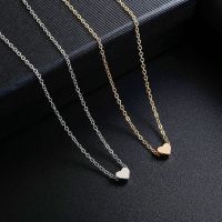 2pcs Gold-color Plus Silver-plated Necklace Ms Simple Style Love Alloy Peach Heart Pendant Hundred Match Collarbone Jewelry Fashion Chain Necklaces