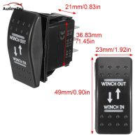 12V 20A Winch In Winch Out ON-OFF-ON Rocker Switch 7 Pin Rocker Switch Momentary LED Switch Momentary Toggle Rocker