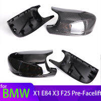 M สไตล์กระจกมองหลังฝาครอบคาร์บอนไฟเบอร์สีดำสำหรับ BMW X3 F25 X1 E84 Pre-LCI 2010 2011 2012 2013กรณี