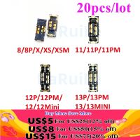 BaRuiLe 20pcs แบตเตอรี่ ขั้วต่อ FPC สําหรับ iphone 8 Plus X 11 Pro Max 12 13 บนเมนบอร์ดคลิปปลั๊ก Flex Cable อะไหล่