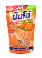 SuperSale63 ปินโต้ Pinto น้ำยาล้างจาน ปินโต้ กลิ่นมะนาว ขนาด 400ML กลิ่นส้ม สีส้ม