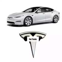 กระจังหน้า T ป้ายโลโก้สำหรับ Tesla รุ่น S 2016-2019 OEM 1053686-00-F Tesla Motors โลโก้