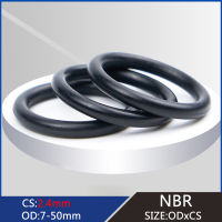 Washer Fasteners 20pcs Outer Diameter 7-50mm Millimeter Thickness 2.4mm Black NBR Nitrile Rubber Round Sealing O-Ring Oring Gasket for Diverse Applications