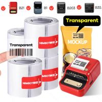 NiiMbot B21 B1 B203 B3S Thermal Label Printer Transparent Label Rolls Waterproof Sticker Category Barcode Price Size Name Tag Fax Paper Rolls