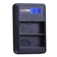 Powertrust BLH-1 LCD USB Dual Battery Charger For Olympus BLH1 Li-Ion Battery And EM1 MARK II Digital Camera Batteries