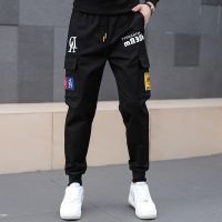 COD ⊙ qafh47 [brand mens wear]Ice Silk Cargo Pants Men s Trendy Brand Loose Casual Summer Thin Nine Sports Korean Trend Large Size /Ice Lelaki Korea Besar