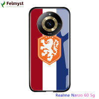 เคสตราสโมสรฟุตบอลลีกหรูสำหรับ Realme 11 5G Realme Narzo 60 5G เคสกระจกเทมเปอร์กันกระแทกป้องกันด้านหลัง