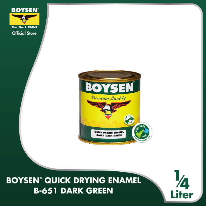 BOYSEN Quick Drying Enamel Dark Green B6511/4L Lazada PH