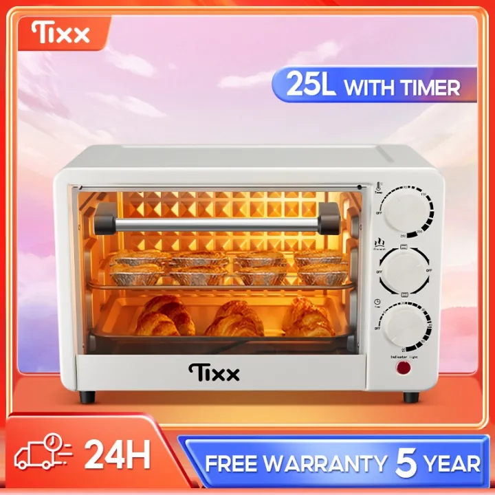 Oven Toaster Tixx 25L Oven For Baking Multipurpose Household Kitchen Knob Air Fryer Microwave