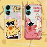 เคสโทรศัพท์ OPPO A58 น่ารักการ์ตูน SpongeBob เคสซิลิโคนอ่อนนุ่มใส OPPO A58 ฝาครอบโทรศัพท์ Patrick Star