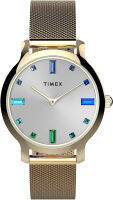 Timex Dress Watch (Model: TW2U87000VQ) Gold/Silver/Aqua