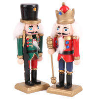 Olliles 1PC 15cm Nutcracker หุ่นทหารคริสต์มาสจี้เดสก์ท็อปเครื่องประดับตุ๊กตาตกแต่ง