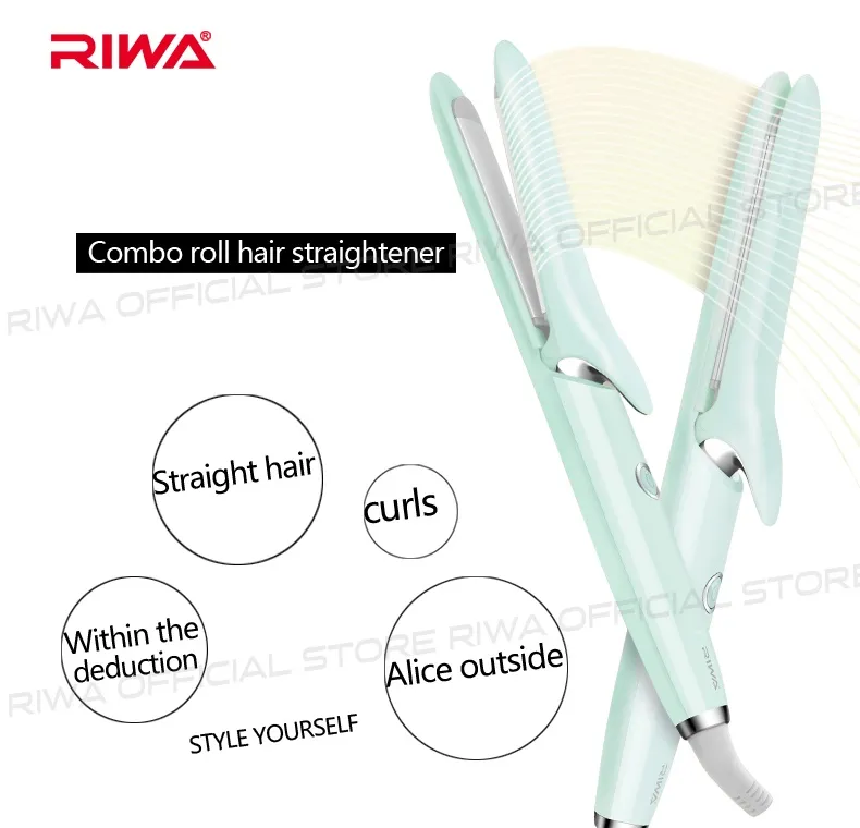 RIWA Mini Hair Straightener Ceramic Plate Hair Curling Tongs Flat Iron For Hair  Straightening Irons RB-8312 | Lazada PH