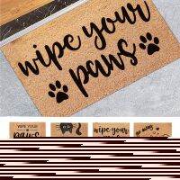 [A Warm] Coir Welcome Mats สำหรับพรมเช็ดเท้าหน้าประตู60Cm X 40Cm Letter Printing Mat ForRoomBathroom