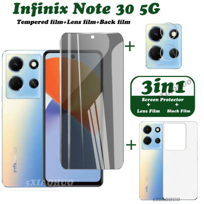 Infinix Note 30แก้วป้องกันการสอดแนมฟิล์มกระจก พร้อม Privacy Infinix Note 30 5G ปกป้องหน้าจอ + ฟิล์มเลนส์ + ฟิล์มด้านหลัง