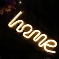 Decorative Neon Sign Light Nice-looking Anti-rust Home Shape LED Letter Lamp for Party