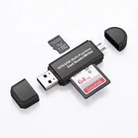 【ซินซู?】ไมโคร USB อะแดปเตอร์2.0 OTG เป็น USB การ์ดรีดเดอร์ SD SD/Micro พร้อม USB2.0และไมโคร USB สายต่อสำหรับ Android สมาร์ทโฟน/แท็บเล็ตที่มีฟังก์ชั่น OTG พีซี