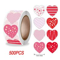 Roll Of 500 Sticker Labels Love-themed Sticker Valentines Day Decoration Sticker Self-adhesive Sealing Label Wedding Invitation Sticker