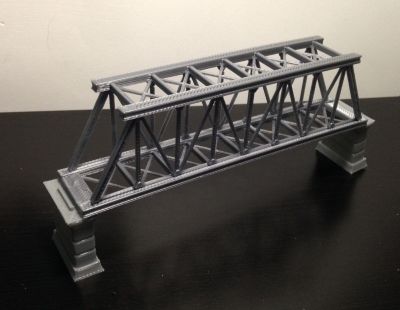 Outland Models Truss Bridge with Piers Z Scale Train Railroad