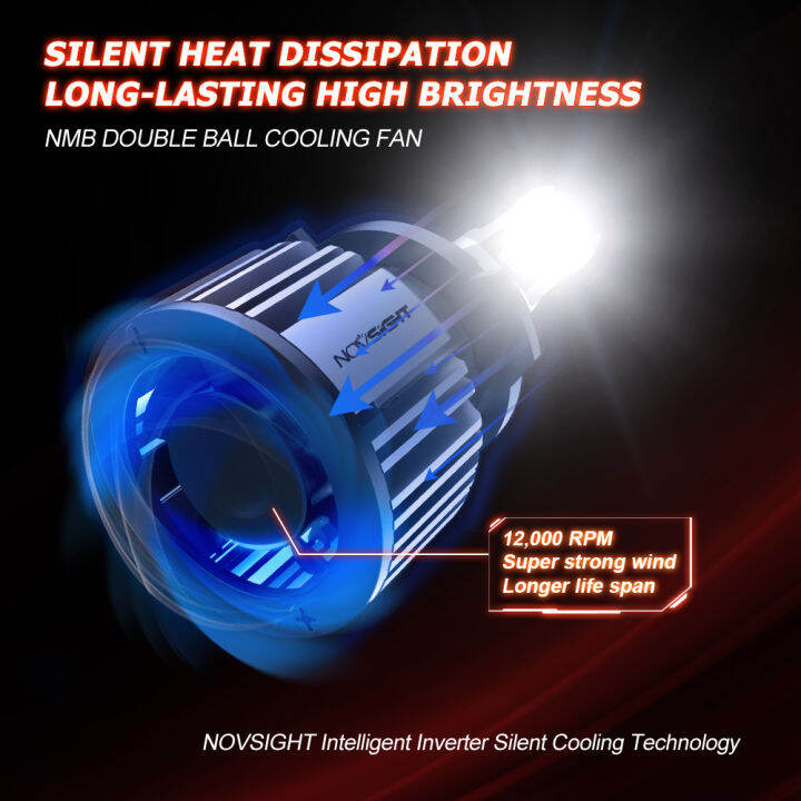 novsight-ไฟหน้ารถ-led-h1-h3-h4-h7-h11-h8-h9-h13-9005-9006-9007-9003-72w-10000lm-6000k-ไฟหน้าอัตโนมัติหมอกหลอดไฟ-laojie