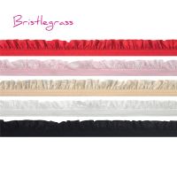 ✆ BRISTLEGRASS 2 5 10 Yard 5/8 15mm Shiny Frilly Ruffled Lace Trim Elastic Spandex Band Tape Headband Lingerie Dress Sewing Craft