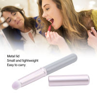 [wilkl] 2pcs Lip Brush With Lid Professional Portable Exquisite Soft Hair Lip Makeup Brush Cosmetic Tool