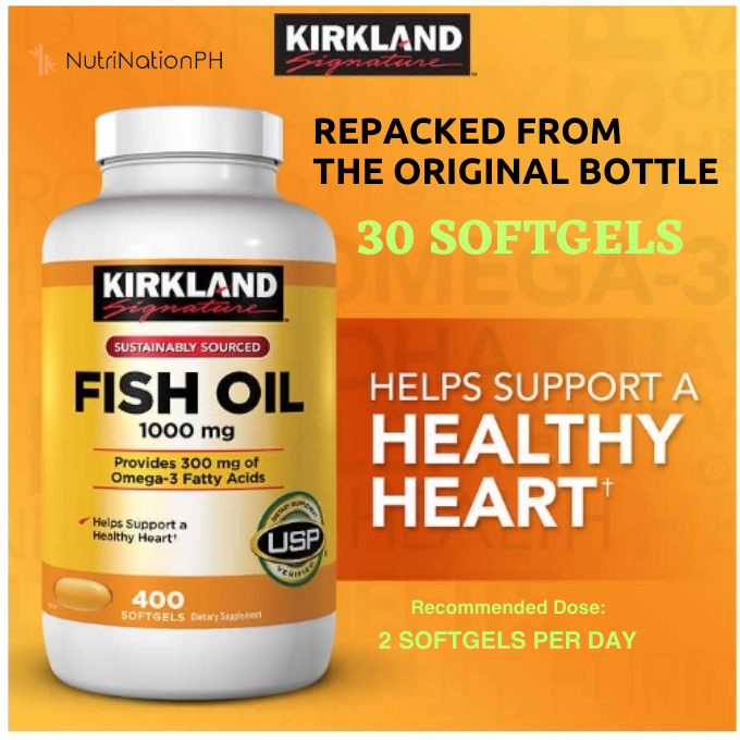 【Original Made in USA】 Kirkland Omega 3 Fish Oil (1000mg) Help Support