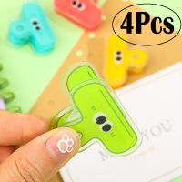 4pcs Cartoon Big Eye Paperclip Acrylic Binder Clip Planner Clips Paper Clamp Office School Stationery for Journal Scrapbook Clip