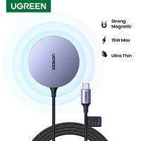 UGREEN แม่เหล็กชาร์จไร้สายสำหรับ 14 13 12 Pro Max ชาร์จแม่เหล็กเหนี่ยวนำชาร์จแผ่นชาร์จไร้สาย Macsafe