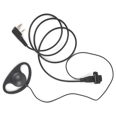 1 PCS Single Wire Earpiece Headset Kit MIC PTT Mic D Shaped 2 Pin Radio Earphone Walkie Talkie Ear Hook
