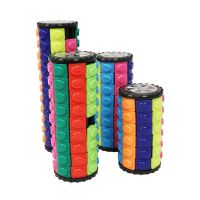 ☑☬ Decompression 3D Rotate Slide Cylinder Magic Cube for Kids Adults Magic Cube Anti-stress Tower Cube Stress Reliever Toys