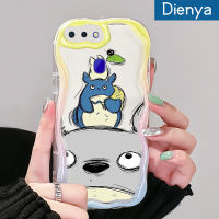 เคส Dienya สำหรับ OPPO R17 R15 Pro ลายการ์ตูนน่ารักสีน้ำมันภาพวาดเทพนิยาย Totoro ลวดลายขอบโค้งโปร่งใสเนื้อครีมฝาครอบป้องกันเคสมือถือ