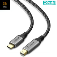 [HCM] Cáp chuyển đổi QGeeM USB Type C 3.1 sang Mini DisplayPort 4K 60HZ HDTV dài 1.8m cho Macbook, Sansung S8 thumbnail