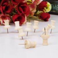 40 Pcs Wooden Thumbtack Creative Decorative Drawing Push Pins Wood Head thumbtack Office School Supplies C26 Clips Pins Tacks