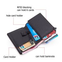 BISI GORO Men Rfid Slim Coin Smart Wallet Purse Card Holder Magic PU Leather 2021 New Small Money Bag Women Carbon Fiber Wallets