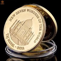 2017 India Taj Mahal Civilization Monument New Seven Wonders Of The World Gold Cultural Heritage Challenge Coins Souvenirs Badge