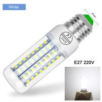 【❂Hot On Sale❂】 dongdangx59 E27 E14 Led 5730smd 220V ไฟขั้วเกลียว Lampe 24/36/48/56/69/72leds หลอดไฟ Led สำหรับโคมไฟระย้าแบบแสงเทียนสีขาวเย็นอบอุ่น