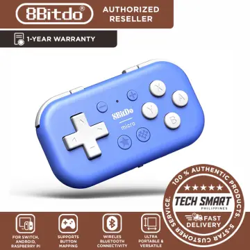 8Bitdo Micro Bluetooth Gamepad Pocket-sized Mini Controller for Switch,  Android, and Raspberry Pi, Supports Keyboard Mode (Blue)