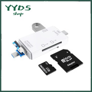 Hàng có sẵn tại TPHCM Đầu Đọc Thẻ Nhớ OTG Đa Năng 3 in 1 3 Chân USB Type C