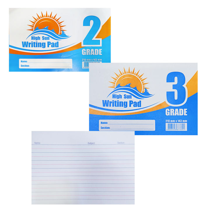 High Sun Writing Pad Paper Grade 1 Grade 2 Grade 3 1/2 quiz pad Lazada PH