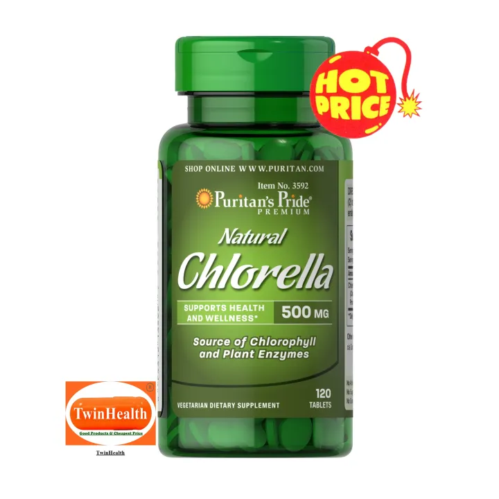 Puritan's Pride Natural Chlorella 500 mg / 120 Tablets Lazada.co.th