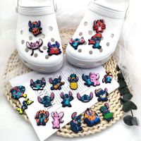 22pcs/set Cute Cartoon Stitch Croc Decoration PVC Shoe Charms DIY Shoe Aceessories for Croc Sandals Buckle Shoe Charm Disney