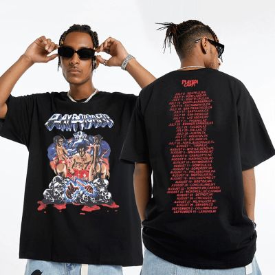 Rap Playboi Carti European and American Streets Vintage Hip-Hop TShirt Men Short Sleeve Cotton T Shirts Music Tee Shirt Clothing XS-4XL-5XL-6XL