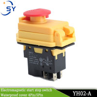 1ชิ้นช่างไฟฟ้าสวิทช์ YH02-A พลิกแผงขนาดเล็ก AC220V แม่เหล็กไฟฟ้าปุ่มเริ่มต้นเครื่อง IP55กันน้ำ16A แม่เหล็ก