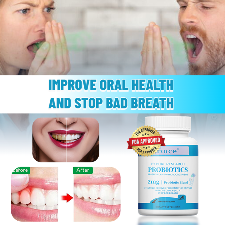 Oral Probiotics For Bad Breath Support, Safe To Improve Oral Health 2mg ...