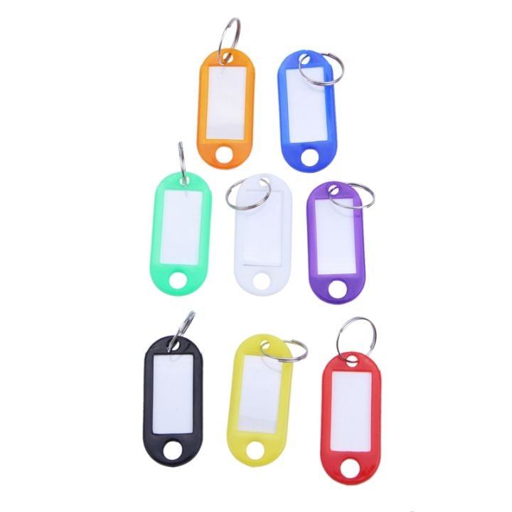 32x-multi-colors-plastic-key-fob-id-tags-luggage-id-labels-with-split-ring-keyring