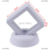 pime MALL Square 3D Floating Jewelry Coin Display กรอบผู้ถือกล่องกรณี W/STAND